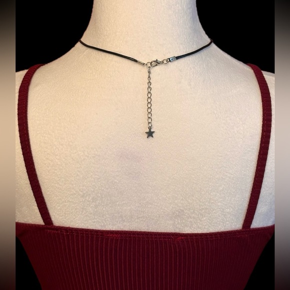 Gothic Cross Pendant on a Black Cord Necklace Victorian Retro Vintage Style New - Picture 6 of 9